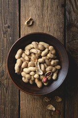 Peanuts in shell close-up