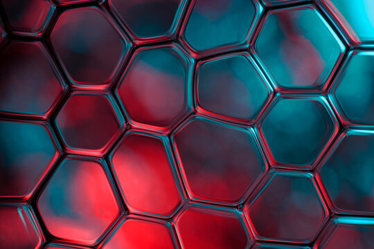 Honeycomb structure, abstract background.