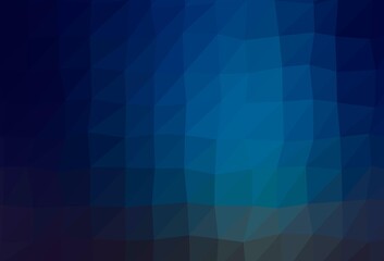 Dark BLUE vector abstract polygonal cover.