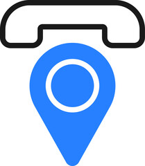 pointer with the phone web icon. vector design