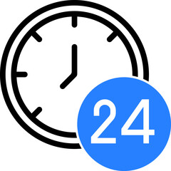 24 hours icon