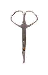 Small sharp nail scissors isolated on white background