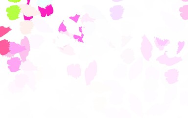 Light Pink, Blue vector background with abstract shapes.