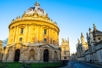 Radcliffe square in Oxford city in England 