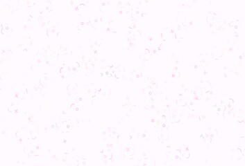 Light Pink, Yellow vector background with arithmetic signs.