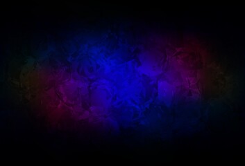 Dark Blue, Red vector doodle background with roses, flowers.