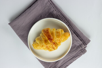 croissant on a white plate