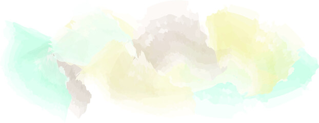 Obraz premium Beautiful pastel background with vector watercolor pattern, texture brush strokes in gentle colors. Multicolored template for splash or greeting card, gradient of soft shades by artist's brush.