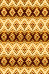 Geometric ornament of rhombuses and triangles in the native American style. Seamless pattern for web, print, textile, wallpaper, card, wrapping paper and background