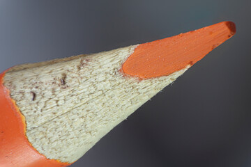 closeup of the tip of a colored pencil