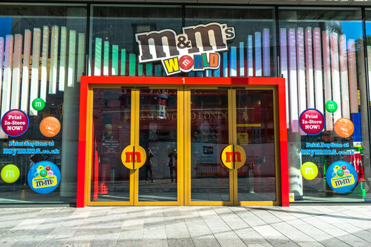 LONDON, UK - JULY 5, 2016: M&M's World store at Leicester Square
