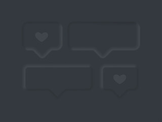 User interface elements for mobile app. Notification Symbol set