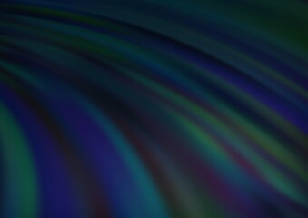 Fototapeta premium Dark BLUE vector background with lamp shapes. Shining illustration, which consist of blurred lines, circles. The best blurred design for your business.