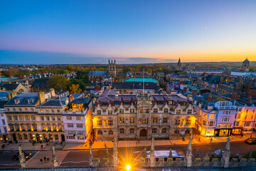Naklejka premium Cityscape of Oxford City. Oxfordshire, England, UK