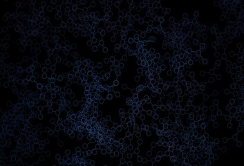 Dark BLUE vector template with artificial intelligence structure.