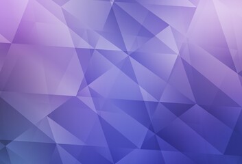 Light Pink, Blue vector gradient triangles template.