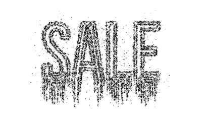 Particle Sale Text Made Modern Trendy Design Template. Vector design