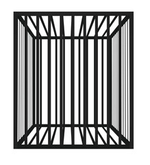 Cage metal bars. vector illustration