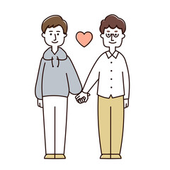 男性カップル（カジュアル）