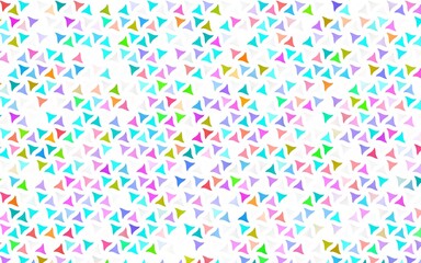Light Multicolor, Rainbow vector seamless backdrop with lines, triangles. Modern abstract illustration with colorful triangles. Trendy design for wallpaper, fabric makers.
