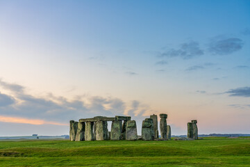 Stonehenge at sunrise in England. United Kingdom 