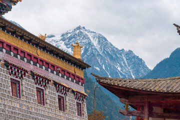 chinese temple in the mountains