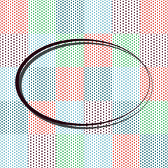 Background, polka dot pattern, frame. Template for poster, banner, post. Vector illustration.