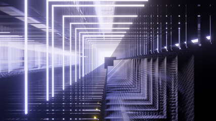 3D illustration Background for advertising and wallpaper in sci fi and technology innovation scene. 3D rendering in decorative concept.