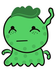 green cute and kawaii cartoon animal illustration images, for logos, symbols, icons, doodles