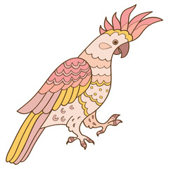 Pink parrot illustration