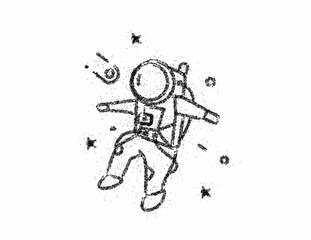 Fototapeta na wymiar Astronaut in spacesuit icon, Vector Design illustration.