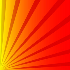 Geometric orange background with a pattern of rays, stripes. Vector illustration.