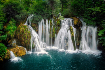 Fototapeta na wymiar waterfall in the forest in national park