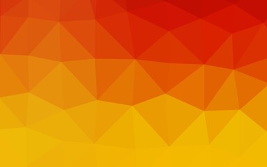 Light Orange vector polygon abstract background. Creative illustration in halftone style with gradient. Completely new template for your business design.