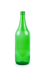Big vine bottle isolated on a white background