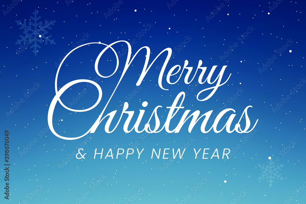 Poster 3d high quality merry christmas and happy new year background with falling snow . isolated vector el
