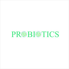 Probiotics vector background, lacto bacteria supplement, correct nutrition and digestion healthcare. Probiotcis micro lactobacillus acidophilus cells on white backdrop for prebiotic food package desig