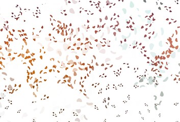 Light orange vector template with memphis shapes.