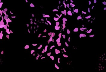 Dark Pink vector texture with random forms.