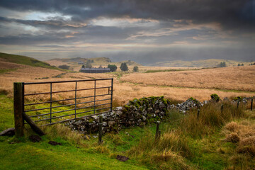 The rugged landscape in the abandoned area of Penwyllt in the Upper Swansea Valley, popular with caving clubs in the UK
