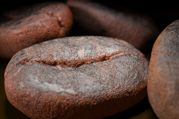Coffee beans close up
