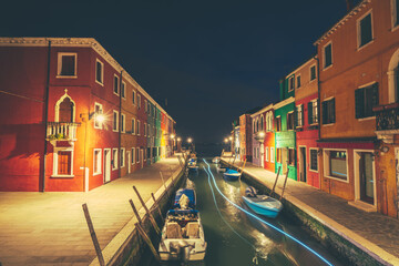 Colorful architecture of Burano island.  Italy