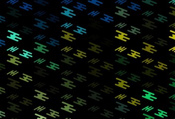 Dark Blue, Yellow vector backdrop with long lines.