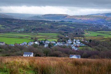 The village of Rhiwfawr in the upper Swansea Valley, South Wales, UK