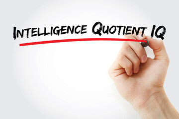 Fototapeta premium Intelligence Quotient IQ text with marker, concept background