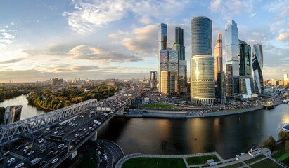 Fototapeta na wymiar panorama of Moscow city