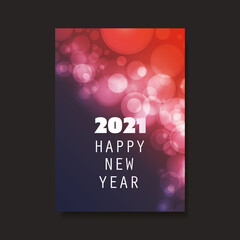 Best Wishes - Red and Purple New Year Flyer, Card or Background Vector Design - 2021