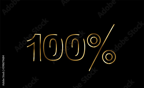 100 Off Particle Sale Discount Banner Discount Offer Price Vector Modern Sticker Illustration Wall Mural Redshinestudio