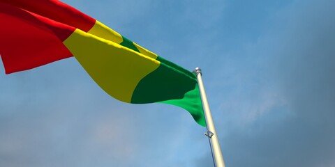 3d rendering of the national flag of the Senegal