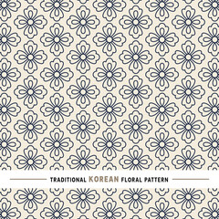 Traditional Korean floral pattern